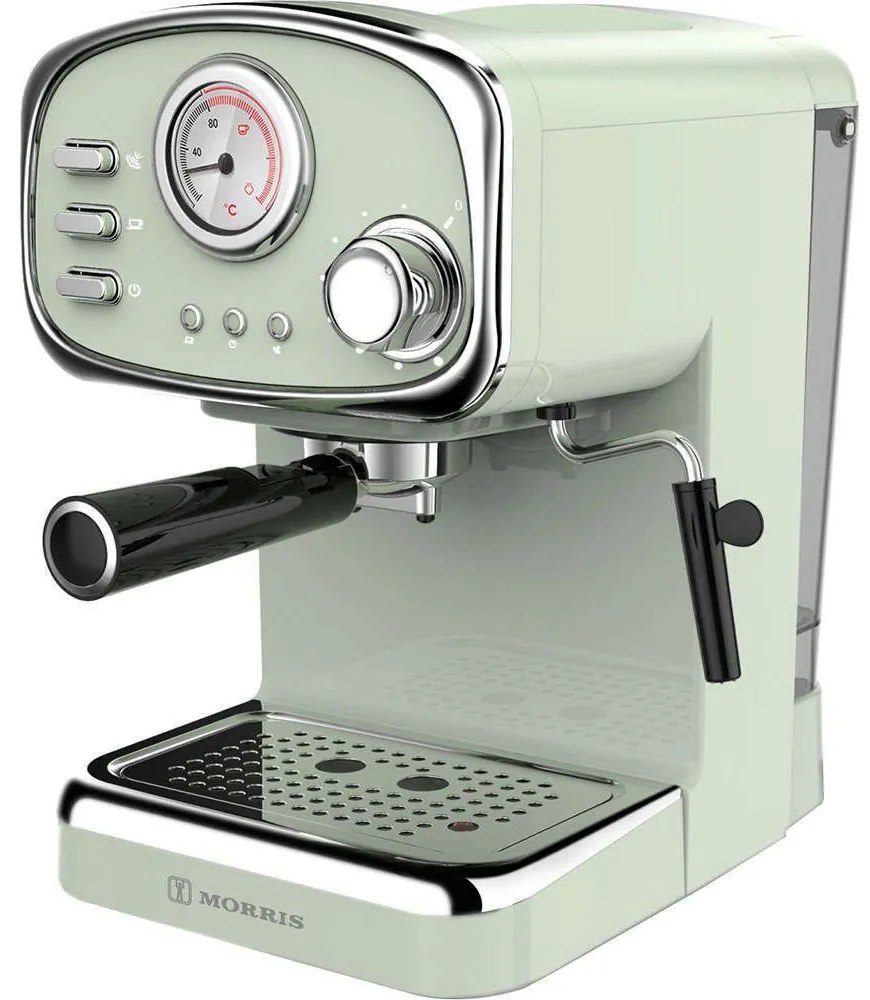 Καφετιέρα Espresso Retro R20807EMG 20x28x30cm 1,25lt 1100W 20Bar Light Green Morris