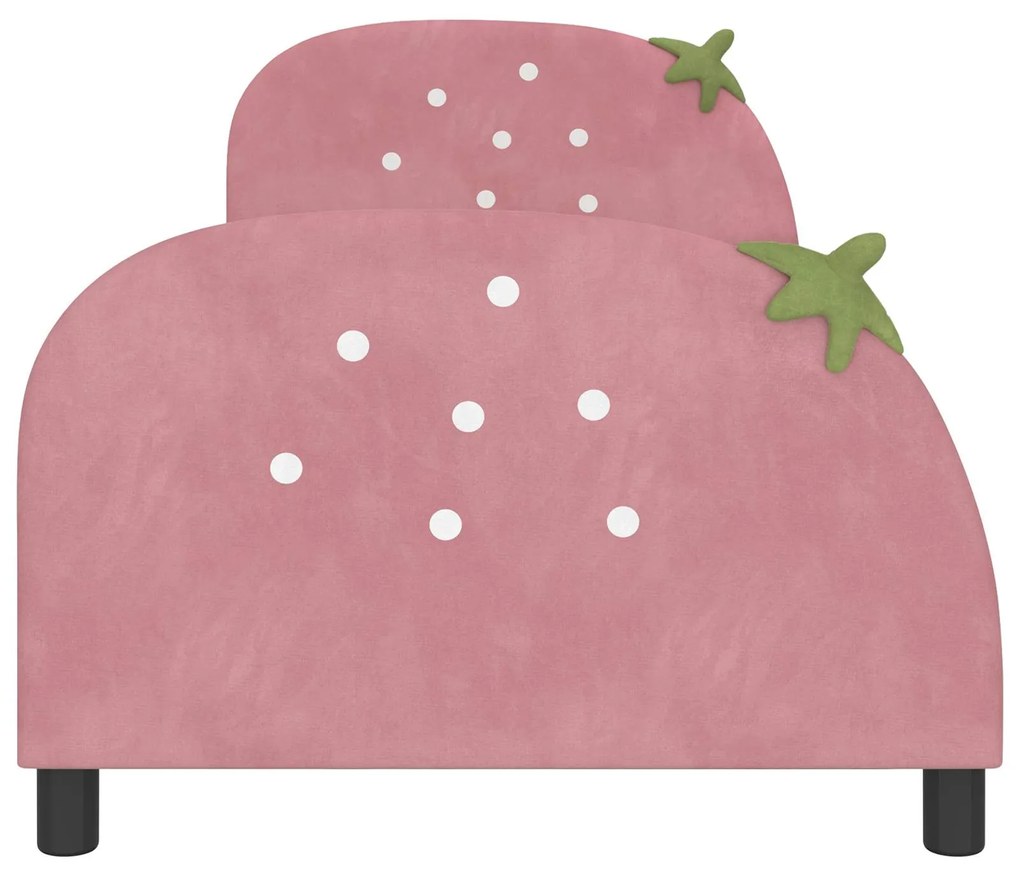 vidaXL Κρεβάτι Παιδικής Κρεβατοκάμαρας με Κεφαλάκι Ροζ 80 x 200 cm