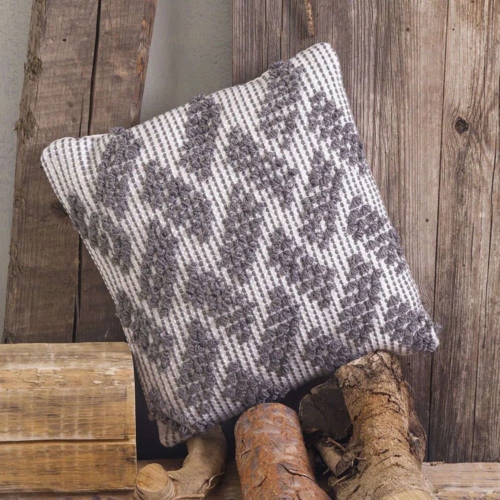 Μαξιλάρι Διακοσμητικό (Με Γέμιση) Leto Grey Rythmos 40Χ40 Cotton-Polyester