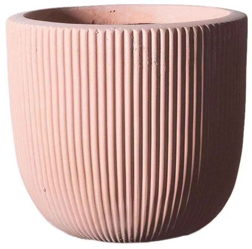 Κασπώ Πήλινο Στρογγυλό Stripe S A-8940-8 24x24x23cm Somon Supergreens Clay