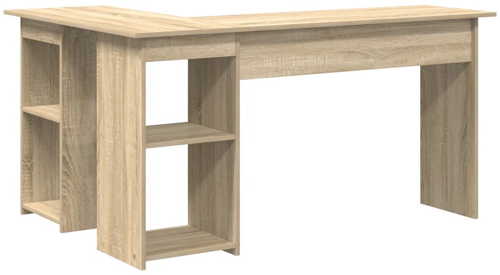 vidaXL Γραφείο Sonoma Δρυς 142 x 102 x 73 εκ Επεξεργασμένο ξύλο