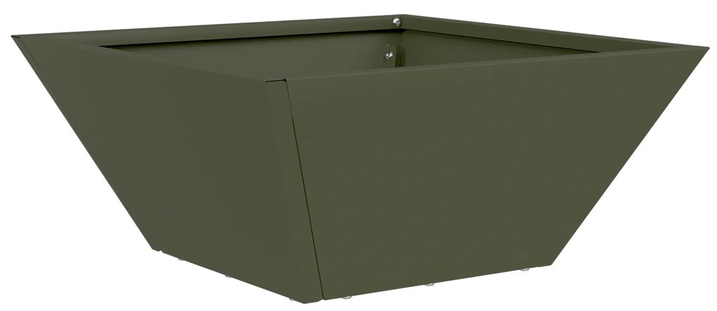 vidaXL Γλάστρα Κήπου  Πράσινη Μεταλλική 35x35x15 cm από χάλυβα
