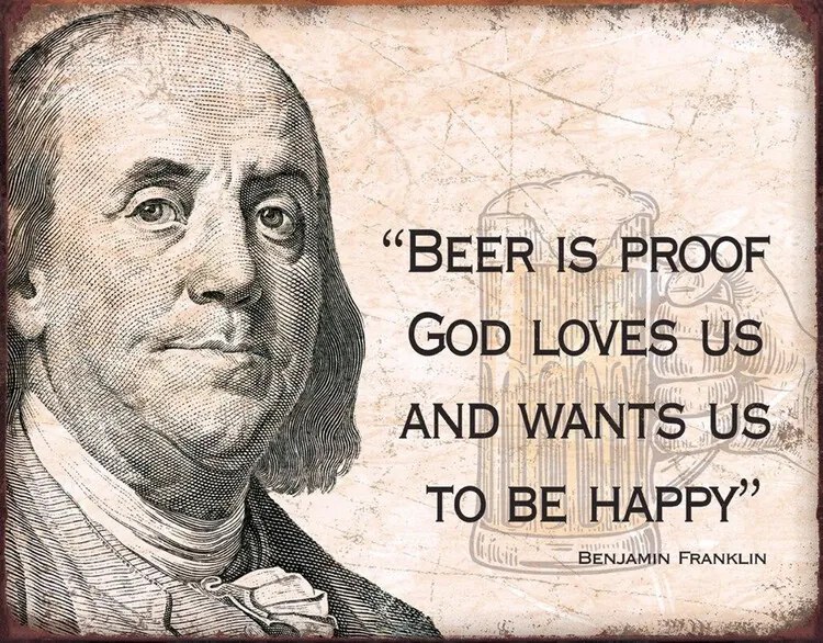 Μεταλλική πινακίδα Ben Franklin - Beer