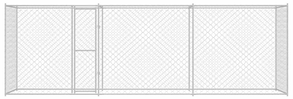 vidaXL Κλουβί σκύλου Ασημί 600 x 200 x 256 εκ. Επικαλυμμένος Χάλυβας