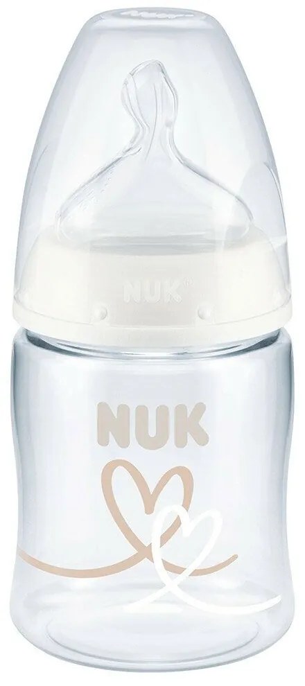 Μπιμπερό First Choice Plus 10743889 Temperature Control 150ml 0-6 Μηνών White Nuk 150ml Polypropylene