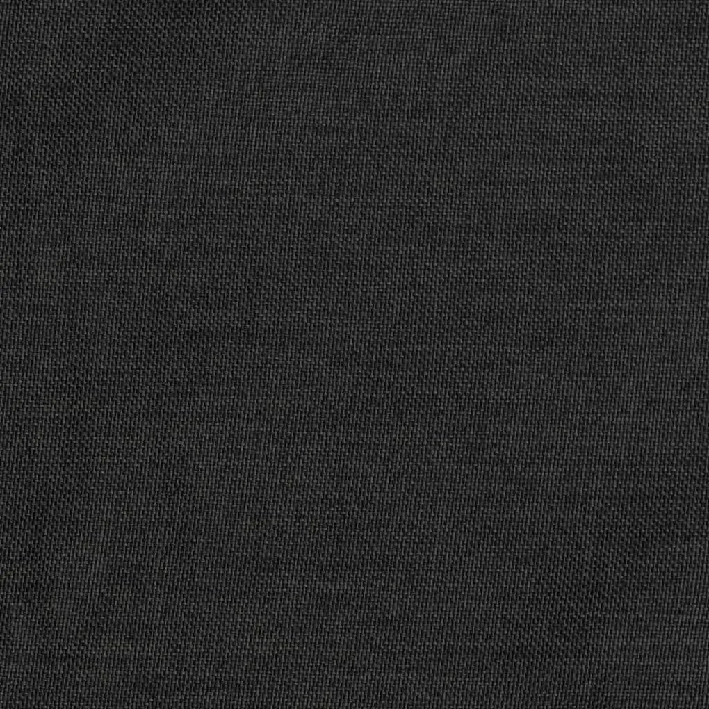 Κουρτίνα Συσκότισης με Όψη Λινού &amp; Γάντζους Ανθρακί 290x245 εκ. - Ανθρακί