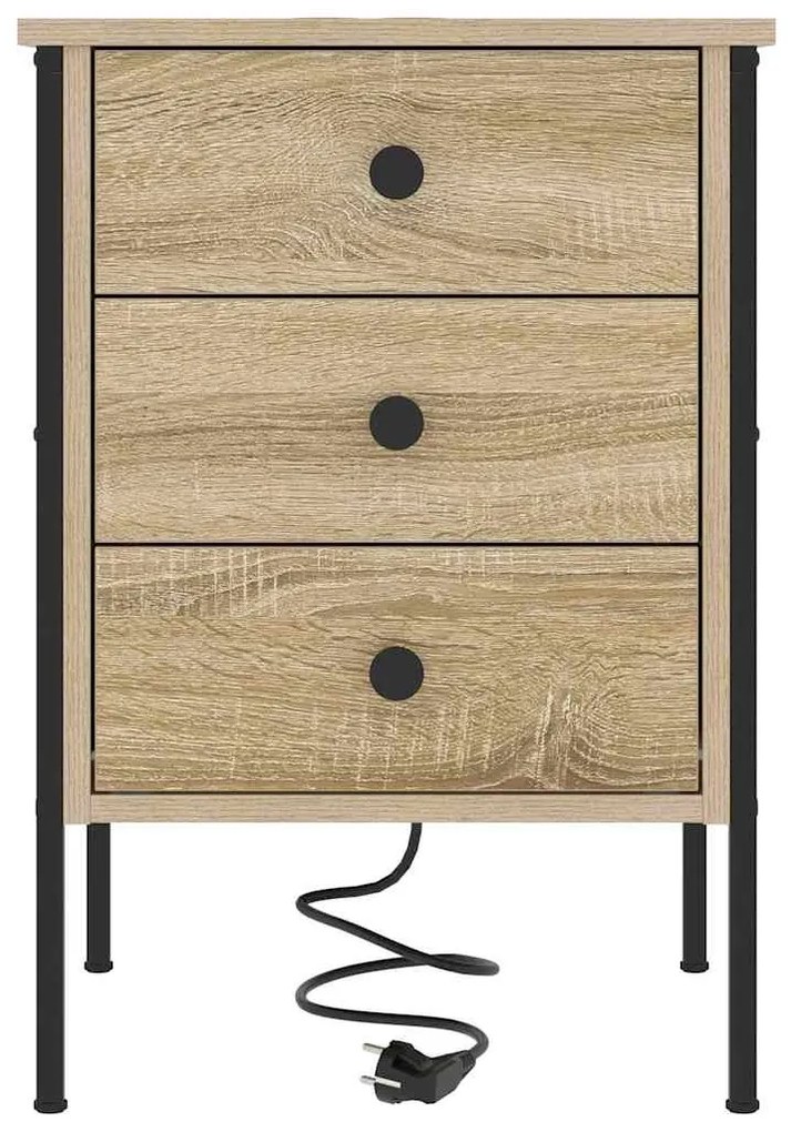 vidaXL Κομοδίνο Sonoma Δρυς 42 x 41 x 61 εκ Επεξεργασμένο ξύλο
