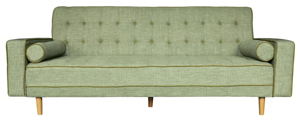 Καναπές Κρεβάτι Τριθέσιος ArteLibre GORDANA Πράσινο 222x86x85cm