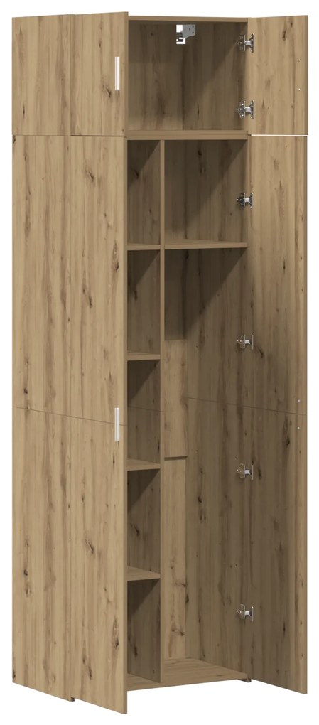 vidaXL Ντουλάπα Αποθήκευσης Ξύλο Δρυός 70x42.5x225 εκ. Επεξεργασμένο Ξύλο