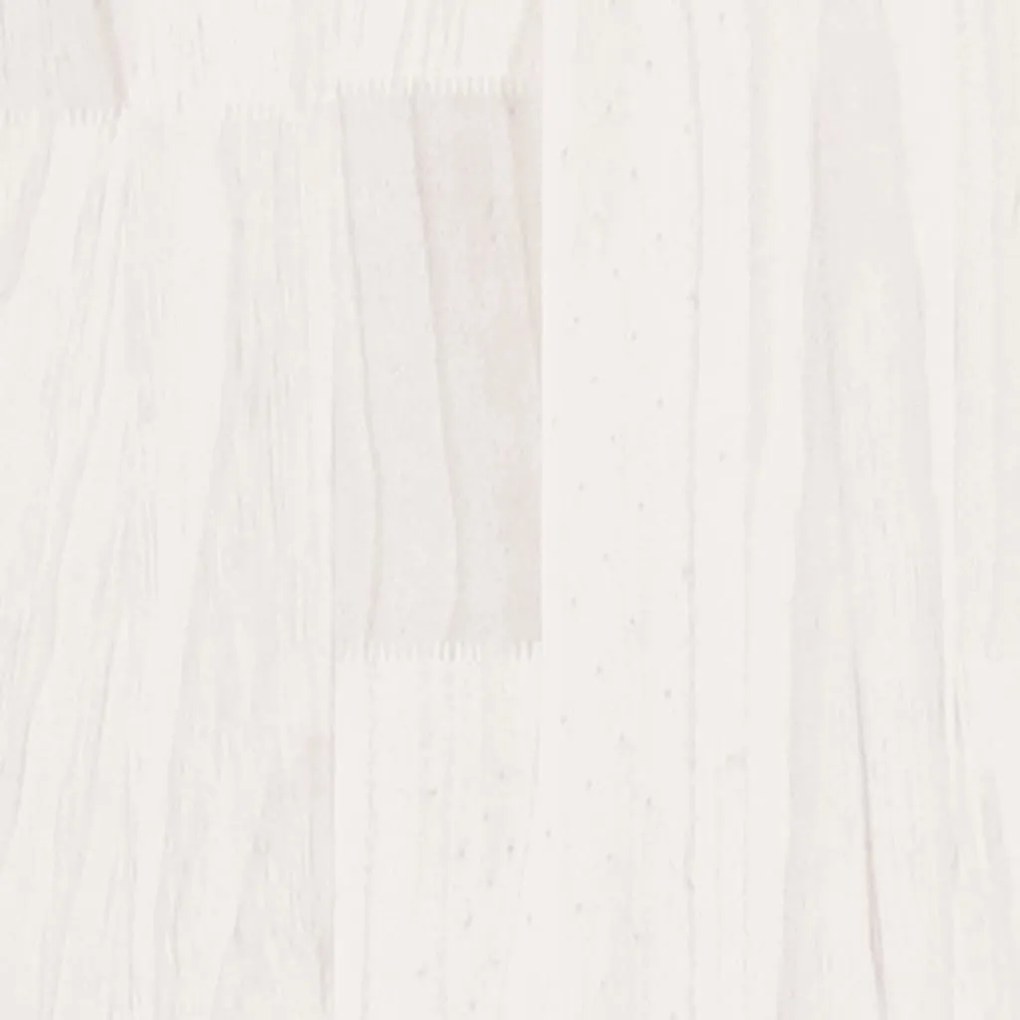 Ζαρντινιέρες 2 τεμ. Λευκό 40 x 40 x 40 εκ από Μασίφ Ξύλο Πεύκου - Λευκό