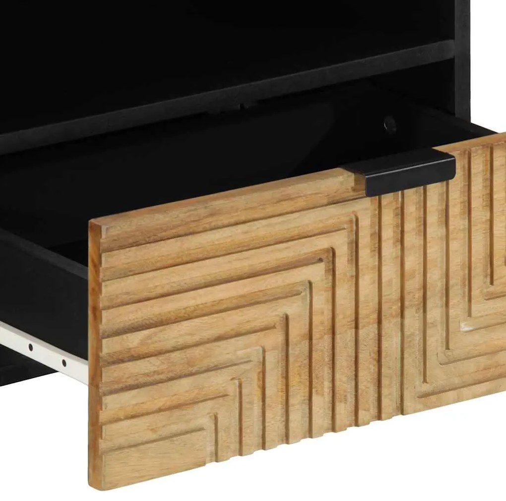 vidaXL Ντουλάπι τηλεόρασης καφέ 80x33x46 cm μασίφ ξύλο Mango