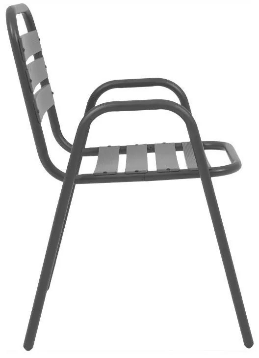 Καρέκλα FL004 Fylliana Μεταλλική Γκρί 53x58x78 εκ. 53x58x78 εκ.