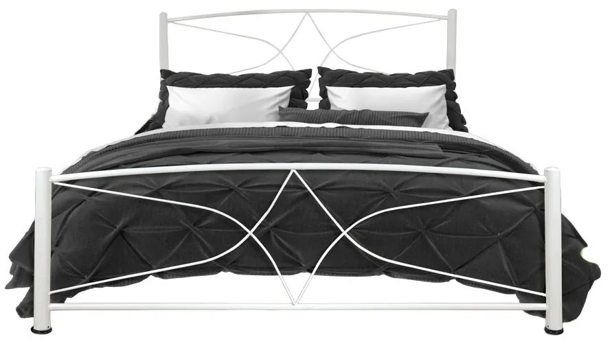 Κρεβάτι Μεταλλικό Andros Λευκό, 150x200 εκ.