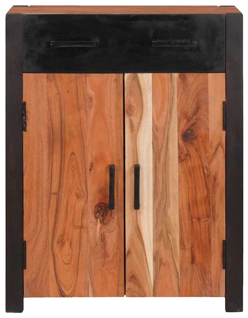 vidaXL Πλαϊνό γραφείο 2 pcs Καφέ 110 x 30 x 75 εκ Μασίφ ξύλο ακακίας