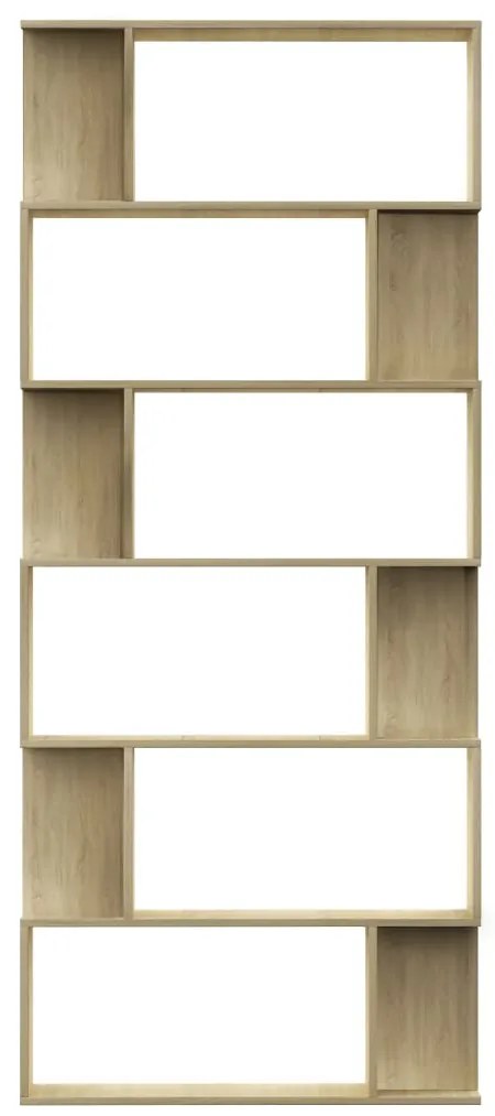 vidaXL Βιβλιοθήκη/Διαχωριστικό Sonoma Δρυς 80x24x192 εκ. Επεξ. Ξύλο