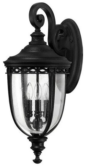 Φανάρι Απλίκα Φωτιστικό Τοίχου 3xE14 IP44 62cm English Bridle Elstead Lighting-FE-EB2-L-BLK-Μαύρο FE-EB2-L-BLK
