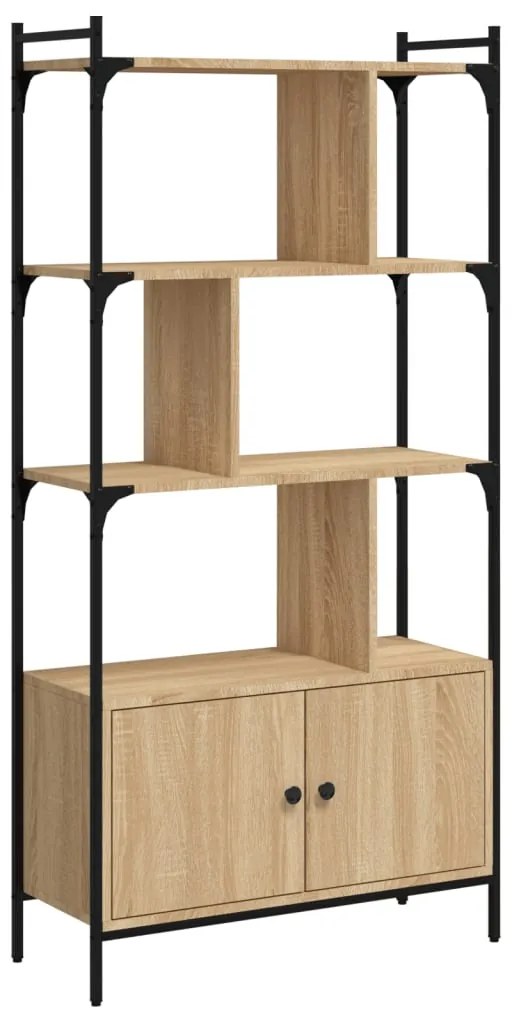 vidaXL Βιβλιοθήκη με Πόρτες Sonoma Δρυς 76,5x30x154,5 εκ. Επεξ. Ξύλο