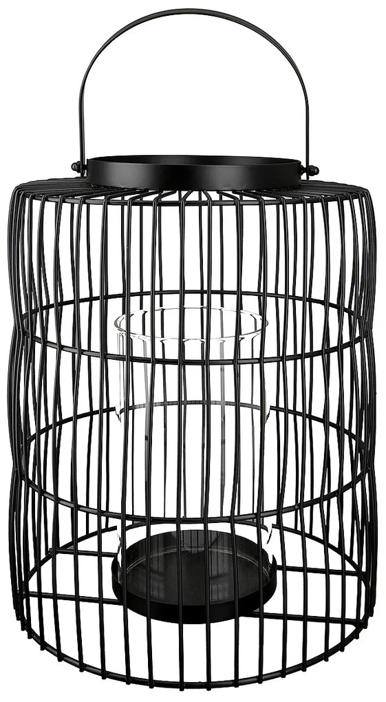 Φανάρι ArteLibre Κλουβί Μαύρο Μέταλλο 44cm-05160738