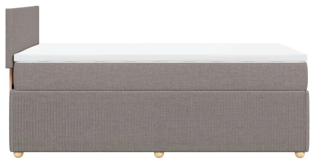 ΚΡΕΒΑΤΙ BOXSPRING ΜΕ ΣΤΡΩΜΑ TAUPE 90X190 ΕΚ.ΥΦΑΣΜΑΤΙΝΟ 3287308