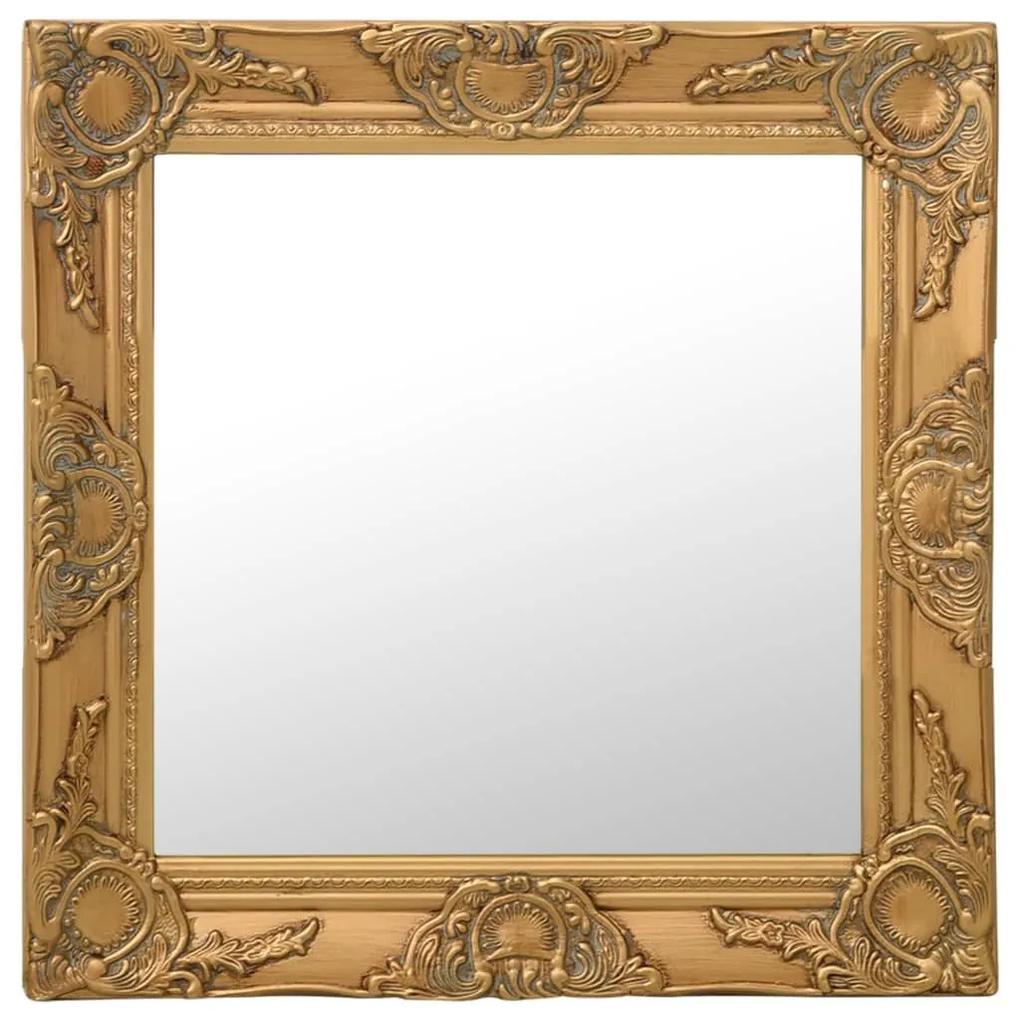 Καθρέφτης Τοίχου με Μπαρόκ Στιλ Χρυσός 50 x 50 εκ. - Χρυσό