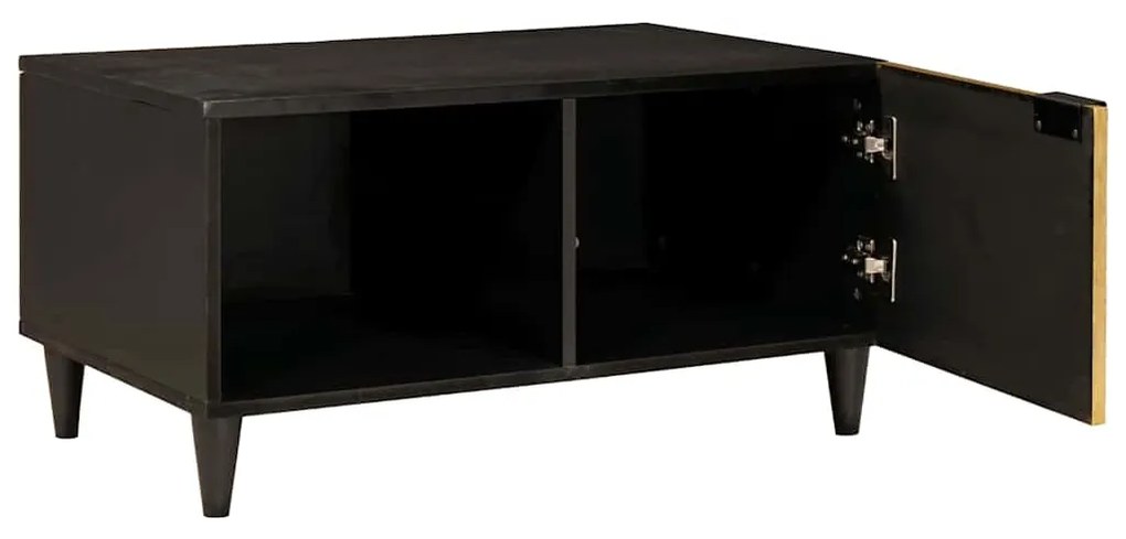 vidaXL Τραπεζάκι σαλονιού Μαύρο και Χρυσό 80 x 50 x 40 cm