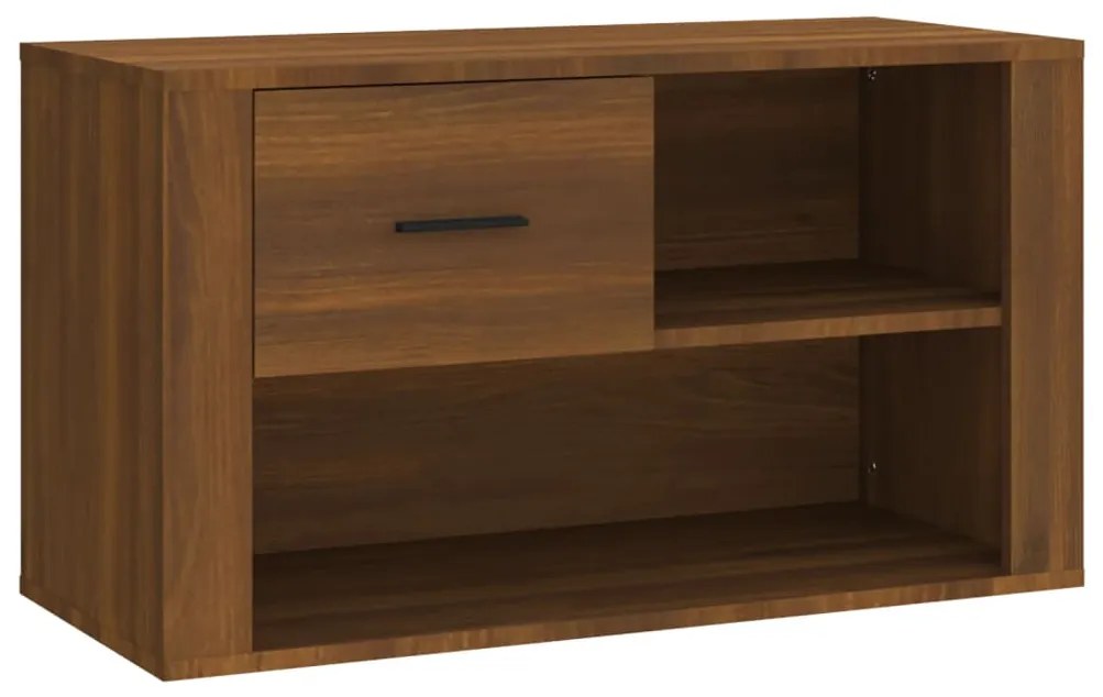 vidaXL Παπουτσοθήκη Καφέ Δρυς 80x35x45 εκ. από Επεξεργασμένο Ξύλο