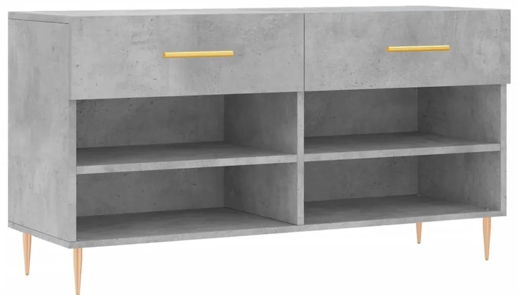 vidaXL Παπουτσοθήκη Γκρι Σκυρ. 102x35x55 εκ. από Επεξεργασμένο Ξύλο