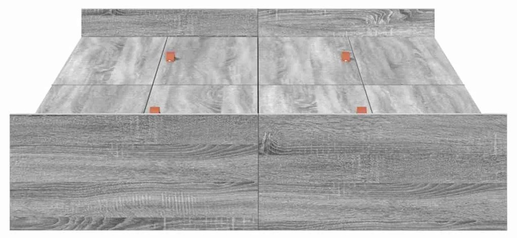 vidaXL Κρεβάτι με αποθηκευτικό χώρο Γκρι sonoma 120 x 200 cm