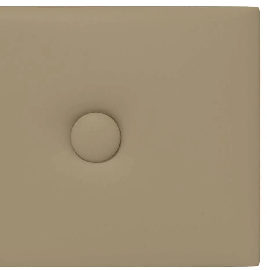 vidaXL Πάνελ Τοίχου 12 τεμ. Καπουτσίνο 90 x 15 εκ. 1,62 μ² Συνθ. Δέρμα