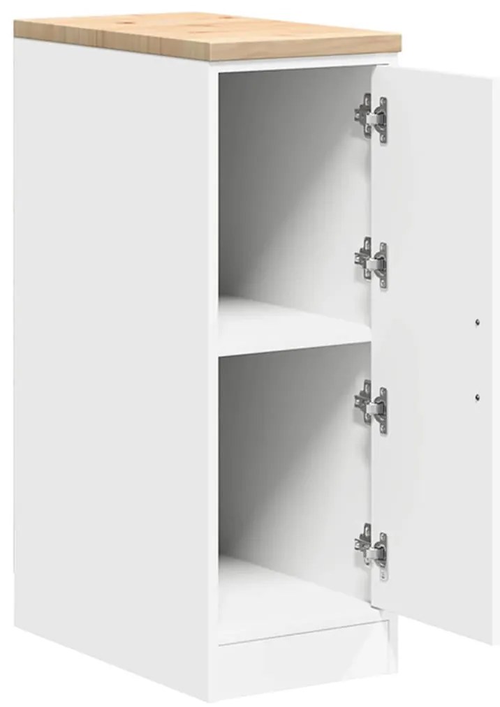 vidaXL ντουλάπι αποθήκευσης γκαράζ Λευκό 30x51x85 εκ μασίφ ξύλο πεύκο