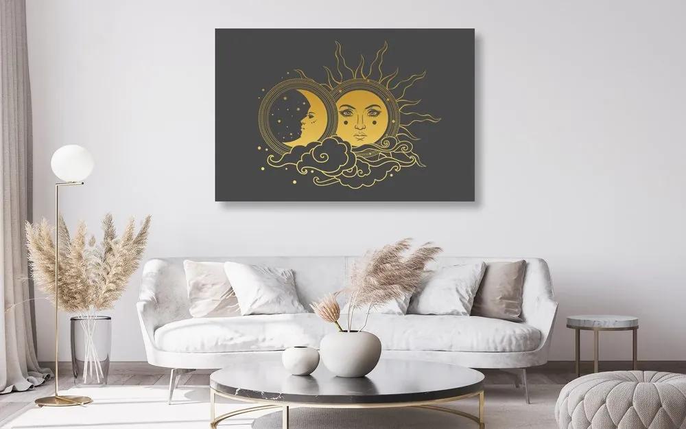 Εικόνα αρμονίας του ήλιου και της σελήνης - 60x40