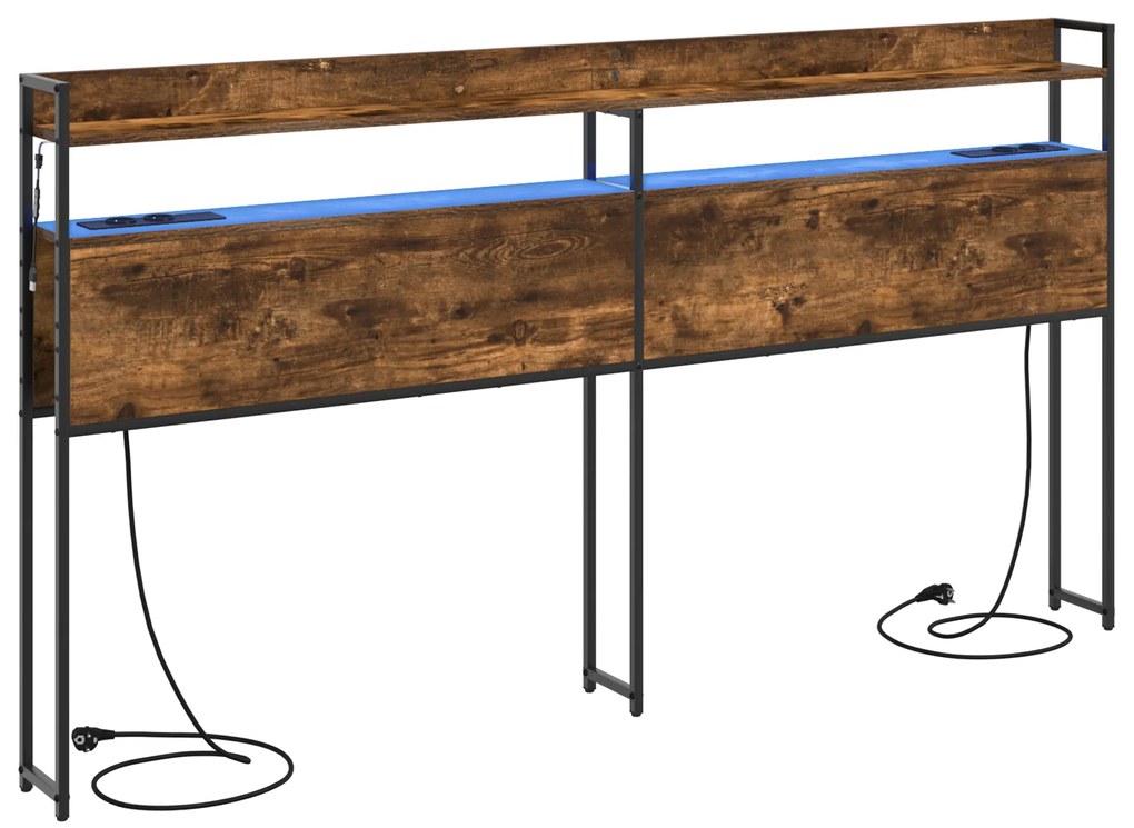 vidaXL Κεφαλάρι Αποθήκης Καπνιστή δρυς 180 cm Επεξεργασμένο ξύλο