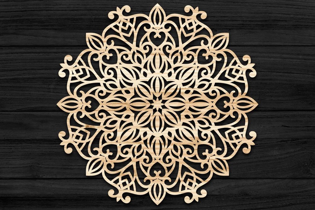 Intra απο ξύλο plywood 3mm-4mm πάχος 3D Mandala για Cricut Δίασταση 30x30 cm INTRAFABR-73588505