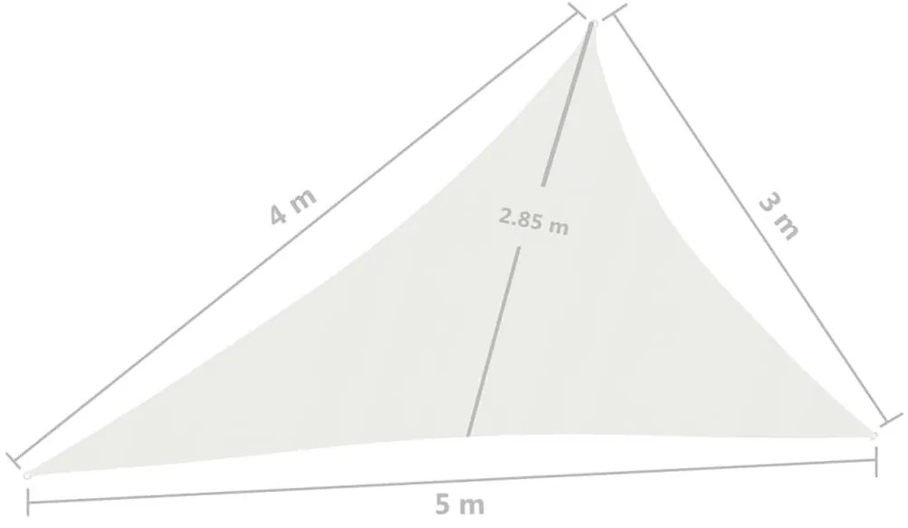 Πανί Σκίασης Λευκό 3 x 4 x 5 μ. από HDPE 160 γρ./μ² - Λευκό