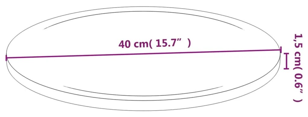 vidaXL Σανίδες Κοπής 6 Τεμ. Ø40 x 1,5 εκ. από Μπαμπού