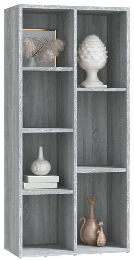 vidaXL Βιβλιοθήκη Γκρι Sonoma 50 x 25 x 106 εκ.