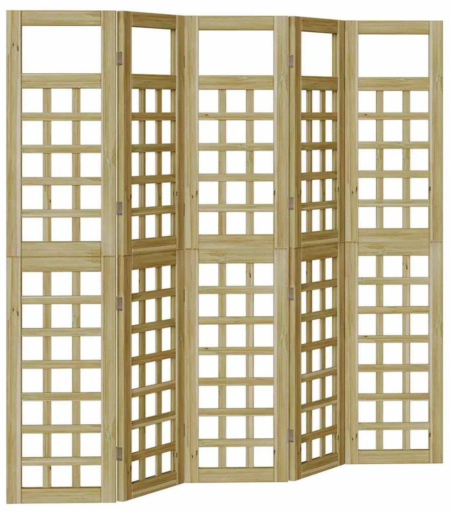 vidaXL Παραβάν ιδιωτικότητας 5 pcs Καφέ 200 x 180 cm