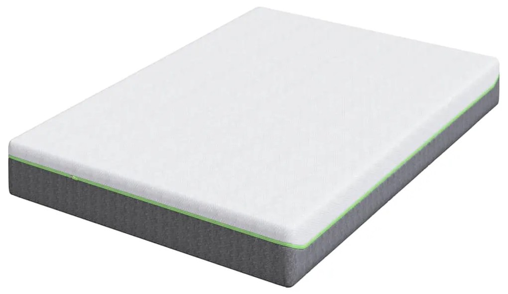 vidaXL Στρώμα Λευκό και Γκρι 140 x 190 cm Τσέπες ελατηρίων