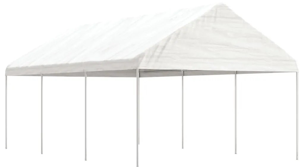 vidaXL Κιόσκι με Τέντα Λευκό 6,69 x 4,08 x 3,22 μ. από Πολυαιθυλένιο