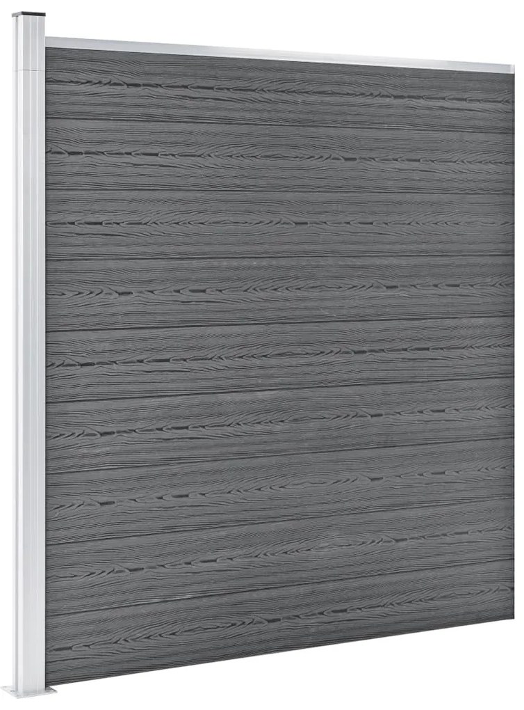 vidaXL Πάνελ Περίφραξης Γκρι 1564 x 186 εκ. από WPC