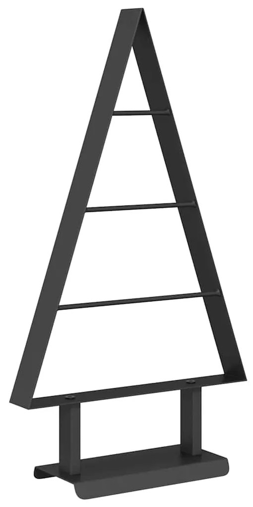 vidaXL Μεταλλικό χριστουγεννιάτικο δέντρο με βάση Μαύρο 60 cm Ατσάλι