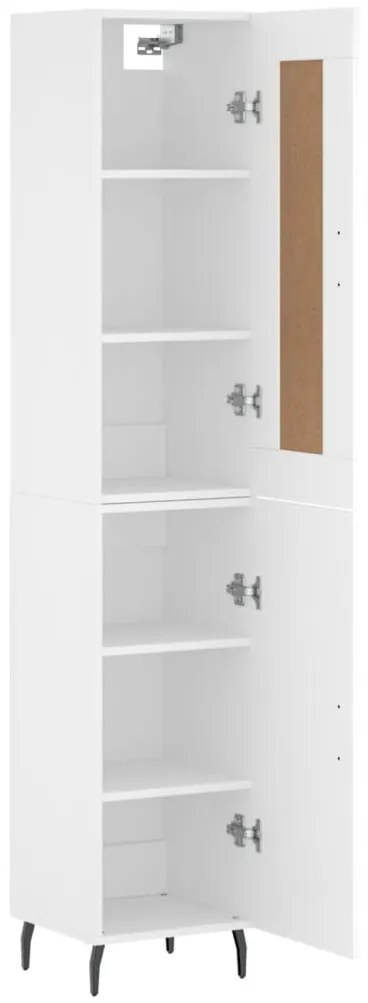 vidaXL Ντουλάπι Λευκό 34,5 x 34 x 180 εκ. από Επεξεργασμένο Ξύλο