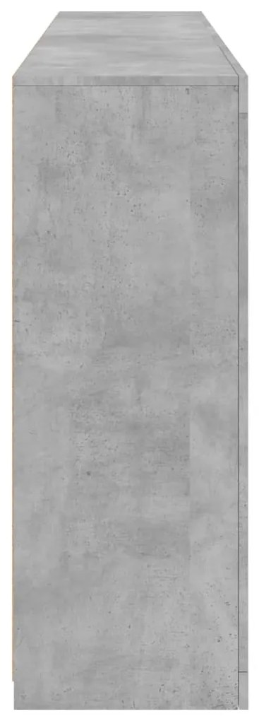 vidaXL Μπουφές με Φώτα LED Γκρι Σκυροδέματος 181,5 x 37 x 100 εκ.