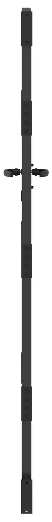 vidaXL Πύλη Κήπου Μαύρο 105 x 175 cm Ατσάλι με Επικάλυψη Πούδρας
