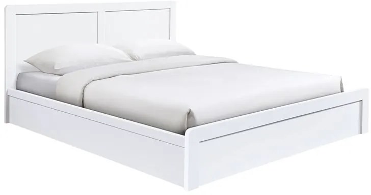 CALIBER Κρεβάτι Διπλό για Στρώμα 150x200cm, Απόχρωση Άσπρο 158x210x100cm