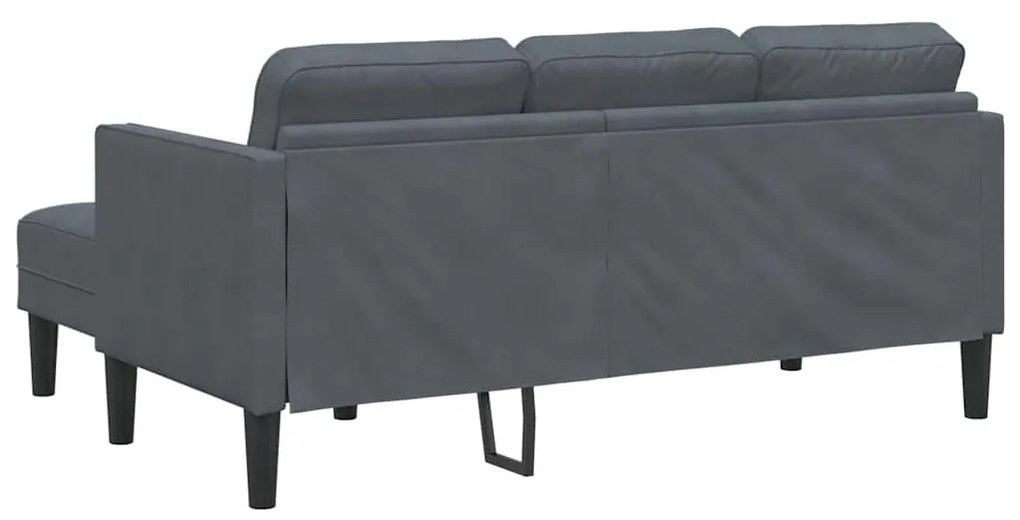 vidaXL Σετ Καναπέ Σκούρο γκρι 173 x 131 x 67 εκ Βελούδο