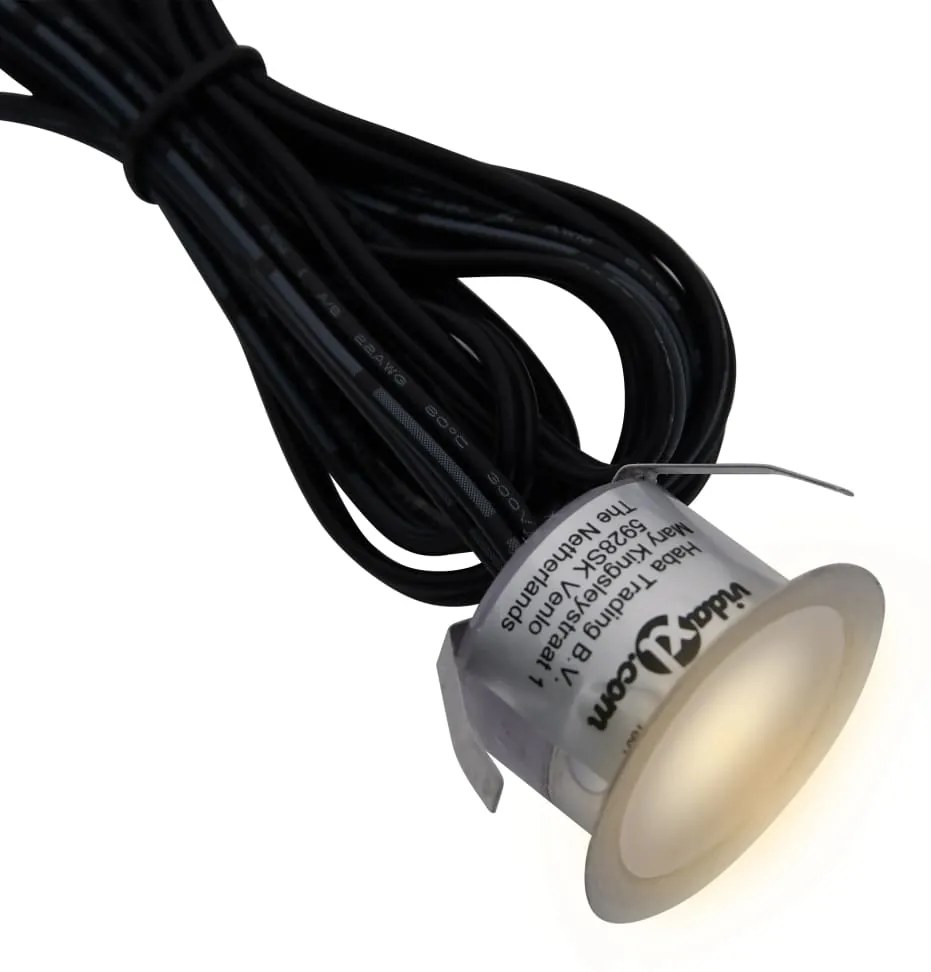 vidaXL Σποτ Δαπέδου Χωνευτά LED 10 τεμ. Θερμό Λευκό