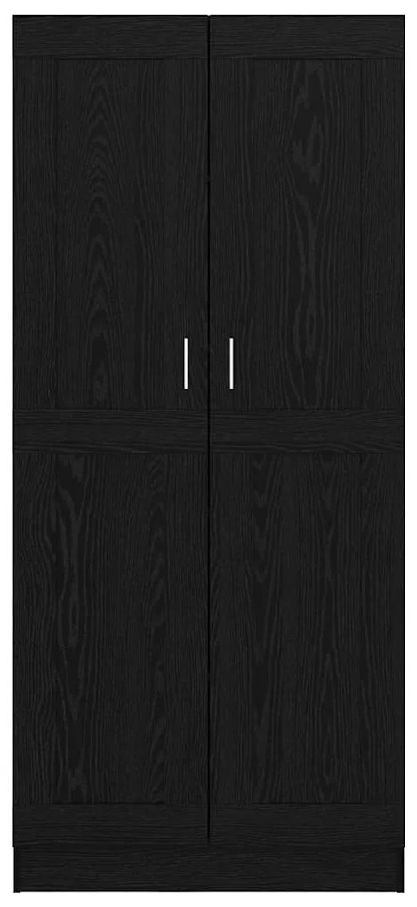 vidaXL Βιβλιοθήκη Μαύρη Οξυά 82,5 x 30,5 x 185 cm Επεξεργασμένο ξύλο