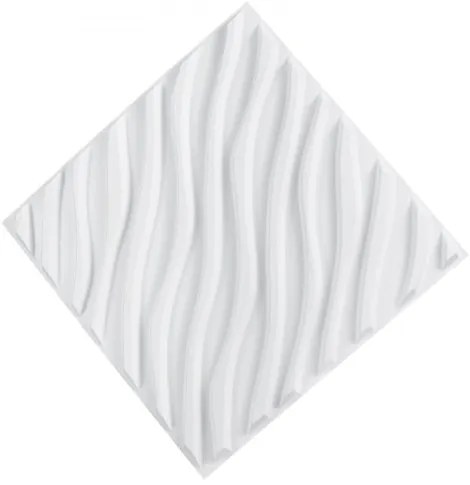 VEVOR 3D Wall Panels 12-Pack 19.7x19.7&#039;&#039; PVC 32 Sq.Ft Coverage Wave Matte White