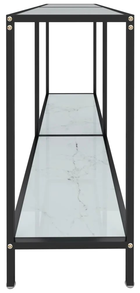 vidaXL Τραπέζι Κονσόλα Λευκό 140 x 35 x 75,5 εκ. από Ψημένο Γυαλί